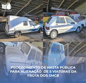 Destaque - Procedimento de hasta pública para alienação de 5 viaturas da frota dos SMCB